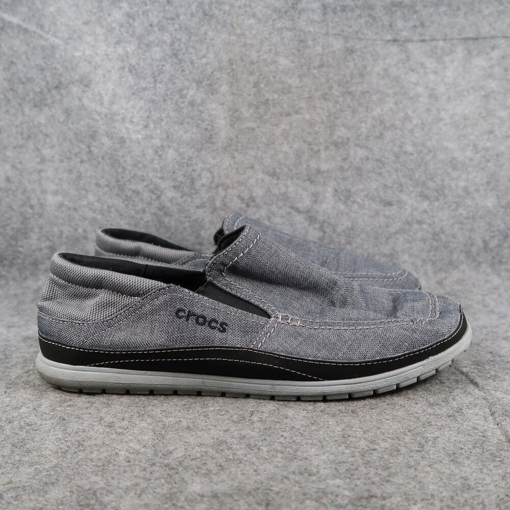 Crocs Shoes Mens 10 Casual Slip On Santa Cruz Playa Sneaker Lifestyle Gray Comfy